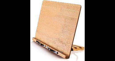 verstelbare bamboe boekenstandaard voor kookboeken en tablets