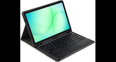 Hoes met Toetsenbord Donker Blauw Geschikt voor Samsung Galaxy Tab A9 Plus / A11 Plus Hoes - Toetsenbord hoesje - Bluetooth Keyboard