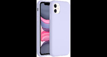 Accezz Hoesje - Geschikt voor Apple iPhone 11 - Liquid Silicone Backcover - Paars