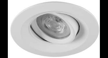 Dimtone inbouwspot Herman -Rond Wit -Philips Warm Glow -Dimbaar -4.9W -Philips LED