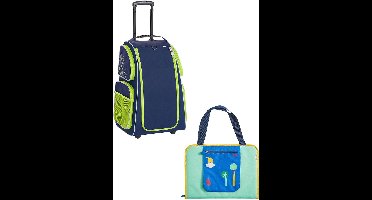 HABA Kinderkoffer Schranktrolley 2 Rollen und Kreativtasche