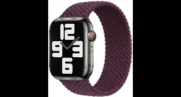 Apple Gevlochten solobandje voor de Apple Watch | 44/45/46/49 mm - Maat 9 - Dark Cherry