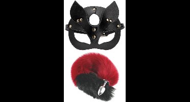 Oneay 2-delige Fox Tail Anale Plug Set – Dierenstaart Butt Plugs met Sexy Masker – Animal Role Play Seksspeeltje voor Vrouwen, Mannen & Koppels