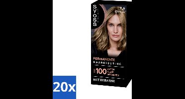 SYOSS - Coloration 7-6 Middenblond - Haarverf - Grijsdekking - Vermindert Haarbreuk - Bulkverpakking - 20 stuks