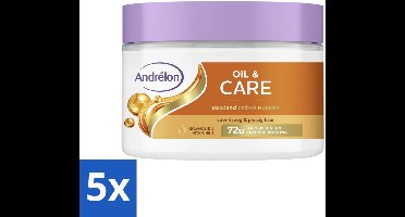 Andrélon – Crème Haarmasker – Oil & Care – 300 ml - Bulkverpakking - 5 stuks