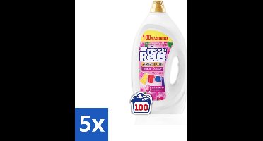 5 x Frisse Reus - Vloeibaar Wasmiddel - Orchidee - Gekleurde Was - 65 Wasbeurten - Frisse Reus - Wasmiddel Orchidee - Gekleurde Was - Vlekverwijdering - Langdurige Geur