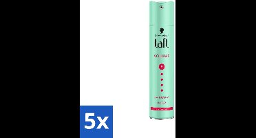 5 x Taft - Volume 5 - Haarspray - Volumineuze hold - 250 ml - Haarspray - Volume - Hold - Vegan Haarspray - Fijn Haar