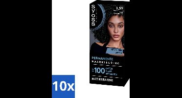 10 x SYOSS - Coloration 3-59 Cool Donkerbruin - Haarverf - Grijsdekking - Vermindert Haarbreuk - Haarverf - Grijsdekking - Donkerbruin - Keratine - Haarverzorging