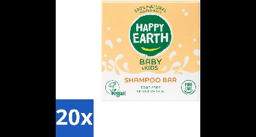 Happy Earth – Shampoo Bar – 100% Natuurlijk Baby & Kids – 50 g - Bulkverpakking - 20 stuks