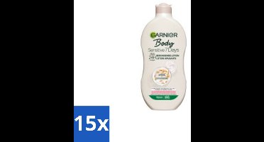 15 x Garnier - Body - Bodylotion - Sensitive 7 Days - Verzachtend - Havermelk & Probiotica - 400 ml - Gevoelige Huid - Bodylotion - Havermelk - Probiotica - Hydratatie