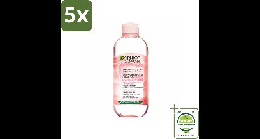 5 x Garnier - SkinActive - Micellair Reinigingswater - Rozenwater - Stralende Huid - 400 ml - Grootverpakking - Micellair Water - Reinigingswater - Rozenwater - Stralende Huid - Gevoelige Huid