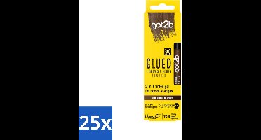 25 x Got2B - 2-in-1 Gel - Brows & Edges Donkerbruin - 16 ml - 2-in-1 Gel Brows En Edges - Donkerbruin Gel - Haarranden Stylen - Wenkbrauwen Stylen - Natuurlijke Look