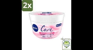NIVEA - Bodycrème - Verzorging Gevoelig - Intensieve voeding - Voor gezicht, handen & lichaam - Met Aloë Vera - 200 ml - Voordeelverpakking - 2 stuks - NIVEA Care Sensitive - Gevoelige huid