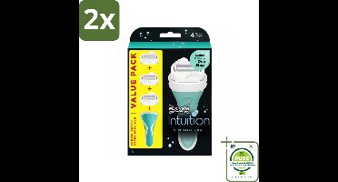Wilkinson Sword - Navulmesjes - Intuition 2-in-1 Sensitive Care - 3 mesjes - Voordeelverpakking - 2 stuks - Vrouwen scheermes - Scheermes voor gevoelige huid