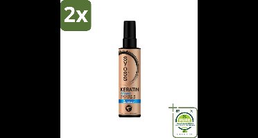 Syoss - Keratin & Volume - Heatprotection Spray - Dubbele Bescherming - 200 ml - Voordeelverpakking - 2 stuks - Hittebescherming haar - Volume spray