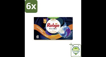 Robijn - 3-in-1 Black Velvet - Wascapsules - 40 Wasbeurten - Voordeelverpakking - 6 stuks - Wascapsules - Zwarte was