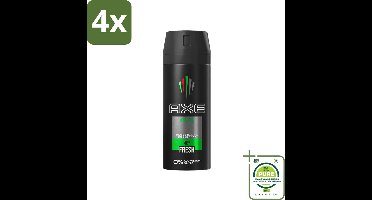 AXE - Deodorant Spray - Africa - Sinaasappel & Sandelhout - Verzorgend - 150 ml - Voordeelverpakking - 4 stuks - AXE deodorant - Deodorant spray
