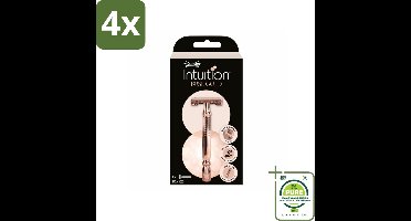 Wilkinson Sword - Scheermes - Intuition Rose Gold - Luxe - 10 mesjes - Voordeelverpakking - 4 stuks - Veiligheids scheermes - Scheermes dames