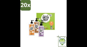 20 x Marcel's Green Soap - Geschenkset - Handzeep - Sinaasappel & Jasmijn - Lavendel & Rozemarijn - Sandelhout & Kardemom - Cadeauset - Grootverpakking - Handzeep Cadeau - Natuurlijke Verzorging - Biologische Zeep - Vegan Zeep - Geschenkset