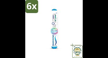 Sensodyne - Tandenborstel - Complete Care Soft - Volledige Zorg - 1 tandenborstel - Voordeelverpakking - 6 stuks - Tandenborstel met zachte haren - Tandenborstel moeilijk bereikbare plekken