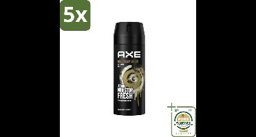 5 x AXE - Deodorant Spray - Gold Temptation - Luxe Geur - Oriëntaals & Fris - 150 ml - Grootverpakking - Deodorant Spray - Geur - Zweet - Geurneutraliserend - Zink