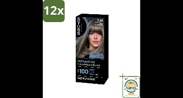 SYOSS - Coloration 7-46 Cool Middenblond - Haarverf - Grijsdekking - Vermindert Haarbreuk - Voordeelverpakking - 12 stuks - Grijsdekking - Keratine