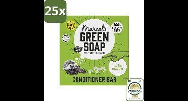 25 x Marcel's Green Soap - Conditioner Bar - Tonka & Muguet - Krachtige werking - 60 gr - Grootverpakking - Conditioner Bar - Haarverzorging - Sheaboter - Kokosolie - Sulfaatvrij