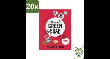 20 x Marcel's Green Soap - Shampoobar - Argan & Oudh - Versterkt & verzorgt - 90 gr - Grootverpakking - Shampoobar - Arganolie - Oudh - Natuurlijke Shampoo - Sulfaatvrije Shampoo