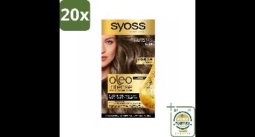 20 x SYOSS - Oleo Intense 6-54 Cappuccino Blond - Haarverf - Zonder Ammoniak - Grijsdekking - Langdurige Kleur - Grootverpakking - Haarverf - Permanent Haarkleuring - Grijsdekking - Zonder Ammoniak - Olie-formule