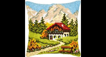Vervaco - Kruissteekkussen kit - Berglandschap - PN-0008600 - Borduren - Borduurpakket - Borduurpakket volwassenen - Borduurpakket kind