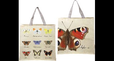 Esschert Design Shopper Vlinder 40 Cm Pp/polyester Beige