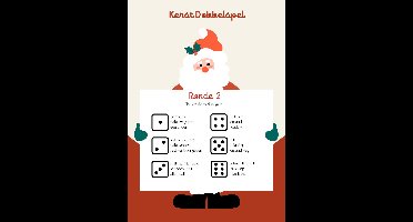 T&F Creations Kerstspel set - dobbelspel - incl foam dobbelsteen - rood