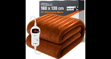 Monzana Elektrisch Deken - 10 Temperatuurstanden 180x130cm - Bruin
