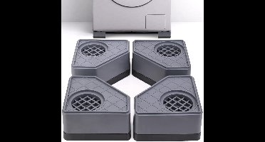 4 trillingsdempende pads voor wasmachines - zeer slijtvaste vierkante rubberen voetjes