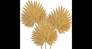 Boraboi® Decoratieve set van kunstpalmbladeren in goud voor stijlvolle interieurinrichting,Goud,65*30 cm