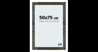 Your Decoration - Puzzellijst 50x75 cm - Blauw Goud Gemeleerd - Puzzellijst 500-1000 stukjes - MDF Fotolijst - Mura