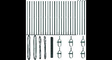 vidaXL - Hekpaal. - Groen
