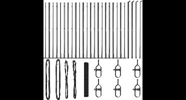 vidaXL - Hekpaal. - Grijs