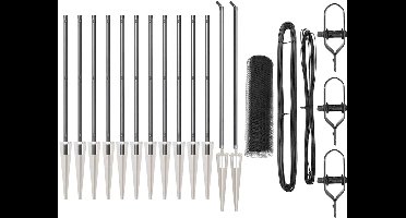 vidaXL - Hekpaal. - Grijs