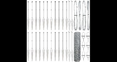 vidaXL - Hekpaal. - Zilverkleurig