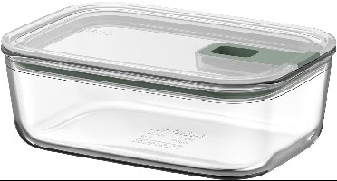 Mepal Glazen Vershouddoos EasyClip - 1 l - Glazen vershoudbakjes met schuifsluiting - Geschikt voor magnetron, (stoom)oven, koelkast en vriezer - Nordic sage