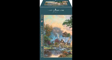 Schmidt - Legpuzzel - Houten puzzel - Bij de oude molenbeek - Thomas Kinkade Studios - 1000 stukjes - Volwassenen - vanaf 12 jaar