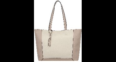 TOM TAILOR Schoudertas Nara Zip Shopper Mixed Taupe Crème