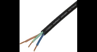 TRU COMPONENTS TC-13389180 Rubberkabel H05RN-F 3 G 0.75 mm² Zwart 50 m