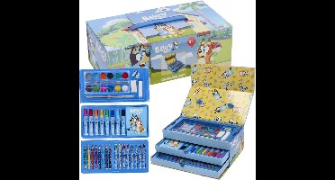 Bluey Kleurdoos met Lade - Tekendoos - 42-Delig