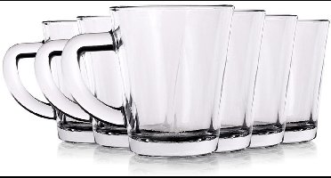 Excellent Houseware - Espresso Kopjes - 70 ml - Glasset - Vaatwasserbestendig
