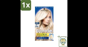 1 x Schwarzkopf - Haarverf - Blonde Platinum Blond L101- Platinum Blond - Haarverf - Blondering - Haarverf L101 - Oliebooster