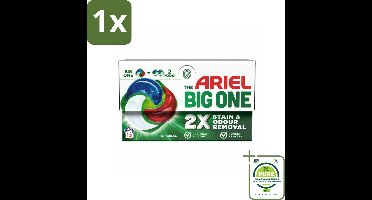 1 x Ariel - 3in1 Wasmiddel Pods - The Big One - Original - 15 Pods - Ariel Wasmiddel - Waspoeder - Wascapsules - Vlekkenverwijderaar - Wasmiddel Pods