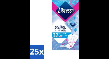 25 x Libresse – Inlegkruisjes – Normal Deo Fresh – Fris gevoel – 32 Inlegkruisjes - Kabel - Kabels - Kabelsysteem - Kabelsysteem