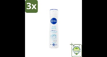 3 x NIVEA - Deodorant Spray - Frisse Natuur - Langdurige Frisheid - 150 ml - Grootverpakking - NIVEA Deodorant - Deodorant Spray - Antitranspirant - Langdurige Bescherming - Natuurlijke Geur
